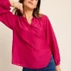Agua Amara Seamed Peasant Top