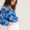 Agua Amara Seaside Brights Peasant Top