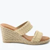 André Assous Nolita Stitched Raffia Wedges