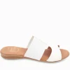 André Assous Noor White Stretch-Raffia Featherweights™ Sandals