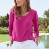 Ashby Isles Scoop-Neck 3/4-Sleeve T-Shirt