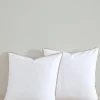 Bahama Basic Canvas White European Shams - Set of 2