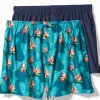 Big & Tall Tropical Print & Solid Knit Boxers—2-Pack