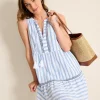 Bonita Stripe Sleeveless Coverup Dress