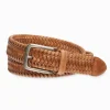 Braided Leather Stretch Belt