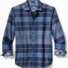 Canyon Beach Pebble Cay Plaid Stretch Flannel Shirt