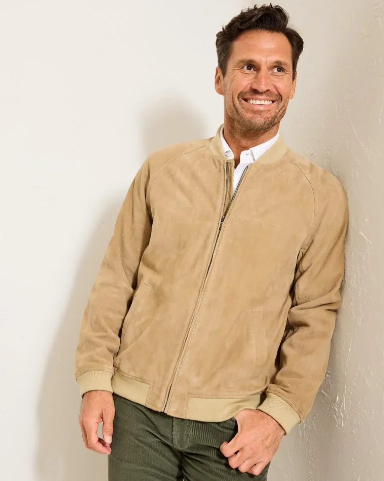 Collector's Series '24 Paradise Oasis Suede Bomber Jacket
