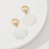 Coral Isles Mother of Pearl & Shell Statement Drop Earrings