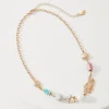 Coral Isles Semi-Precious Stone & Pearl Station Necklace
