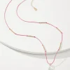 Coral Isles Thread Pearl Pendant Necklace