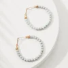 Coral Isles Turquoise Bead Hoop Earrings