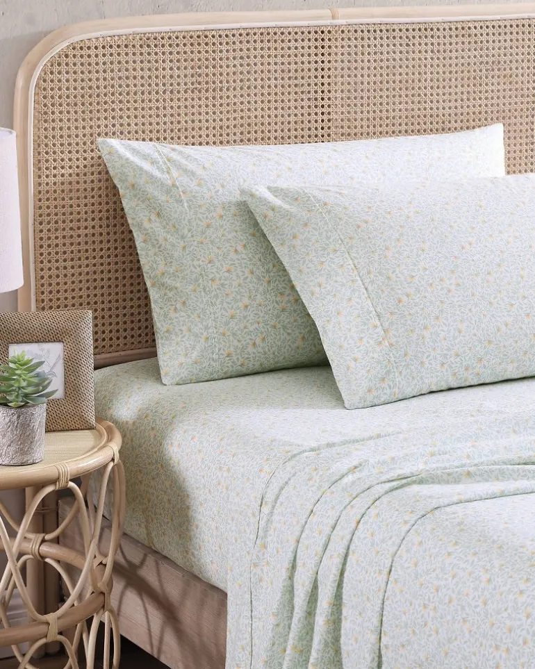 Crane Flower 4-Piece Queen Sheet Set