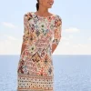 Darcy Vista Cove 3/4-Sleeve Dress