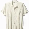 Del Palms Embroidered Silk Camp Shirt
