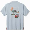Disney Huladay Sleigh Ride Silk Camp Shirt