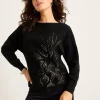 Embellished Pineapple Cashmere-Blend Sweater