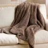 Faux Sable Mink Knit Throw