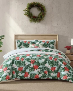 Festive Palms Reversible King 3-Piece Comforter Set