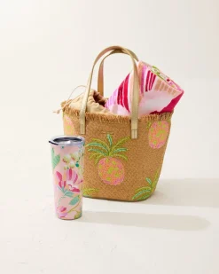 Flamingo Pineapple Beach Towel