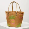 Flamingo Pineapple Straw Tote