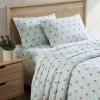 Flamingo Santa 4-Piece Queen Sheet Set