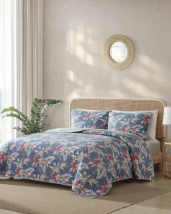 Floral Enchantment Reversible 3-Piece King Quilt Set