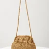Frame Raffia Clutch