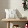 Golden Pineapples Embroidered Decorative Pillow