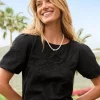 Heritage Hibiscus Puff-Sleeve Lux T-Shirt
