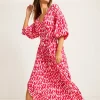 Ikat Stripe Midi Coverup Dress