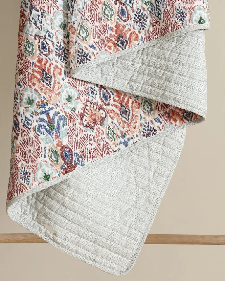 Ikat Tropics Reversible 3-Piece Full/Queen Quilt Set