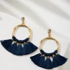 Indigo Bay Bamboo Tassel Earrings