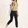 Indigo Palms™ High-Rise Cropped Straight-Leg Jeans