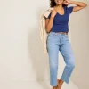 Indigo Palms™ High-Rise Cropped Straight-Leg Jeans
