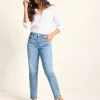 Indigo Palms™ High-Rise Straight-Leg Jeans