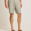 Isla Sands Stripe Stretch-Linen 9-Inch Shorts