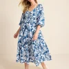 Island Blooms Midi Coverup Dress
