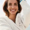 Island Luna Chenille Shell Stitch Cardigan