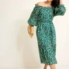 Jeweled Jaguar Midi Dress