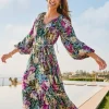 Jungle Jewels Shimmer Maxi Dress