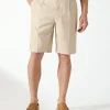 Latigo Beach Linen-Blend Pleated 10-Inch Shorts