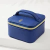 Leah Navy Travel Jewelry Case With Pouch