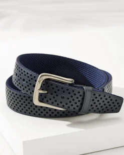 Leather Mesh Cushion Performance Belt
