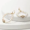 Madeira Pearl Statement Drop Hoop Earrings