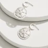 Marco Island Sand Dollar Drop Hoop Earrings