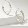Marco Island Textured Disc Hoop Earrings