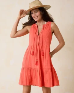 Mykonos Textured Gauze Coverup Dress