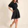 Paradise Breeze Elbow-Sleeve Dress