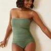 Paradise Fronds Bandeau One-Piece Swimsuit