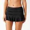 Pearl High-Waist Flounce Skirted Bikini Bottoms
